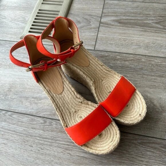 J Crew VACHETTA Leather Platform Espadrille Sandals - Picture 10 of 13